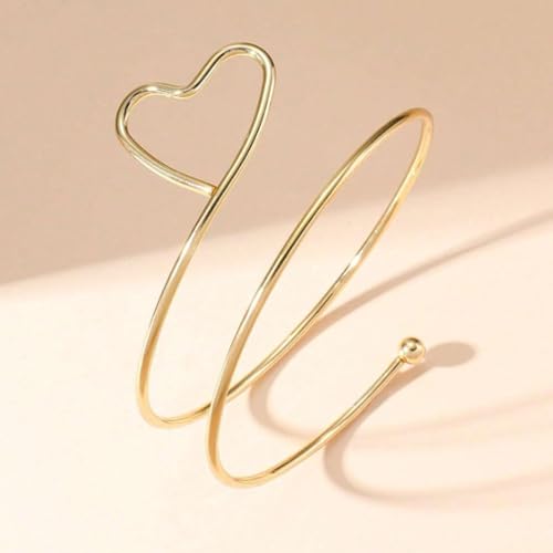 Long tiantian Gold Arm Cuff Upper for Women Bangle Bracelets Upper Arm Cuff Bracelet Trendy Armband Beach Jewelry Trendy Stuff Gifts - color: D3:gold Arm Cuff