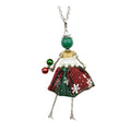 Crystal Paris Doll Necklace for Women, Handmade Cute Dress Long Chain Pendant Necklace Prom Costume Jewelry - style: 15