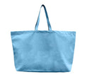 Large Canvas Tote Bag-Extra Big Shopping Beach Totes Bags Reusable Largest Grocery Plain Solid Bag 28"x8"x16" - color: Sky Blue