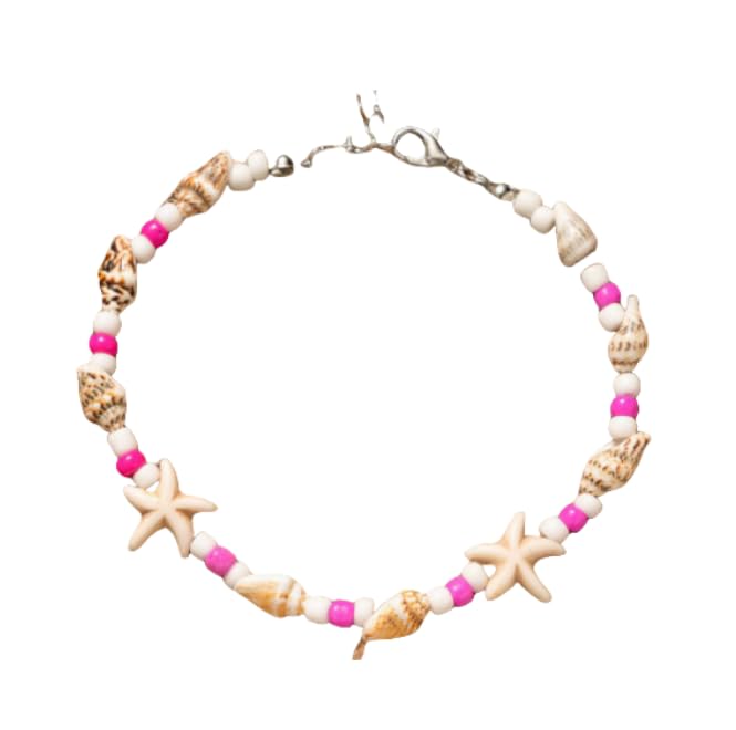 XAM 4pcs Bohemian Beach Charm Bracelet Set - Starfish & Shell Summer Jewelry for Vacation - color: B