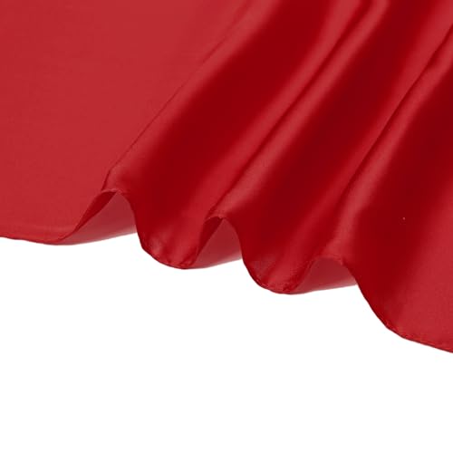 RIIQIICHY 35 Inch Head Scarf for Women Hair Scarf Like Silk Scarf Square Scarf Bandanas for Women - color: Red