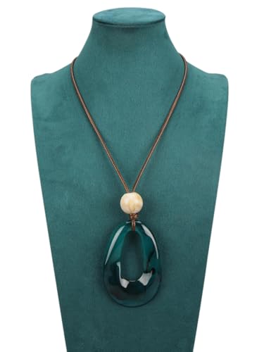 Chunky Necklace for Women Boho Pendant Necklace Statement Western Choker Necklaces for Women Vintage Bohemian Jewelry - style: Bohemian Pendant Necklace