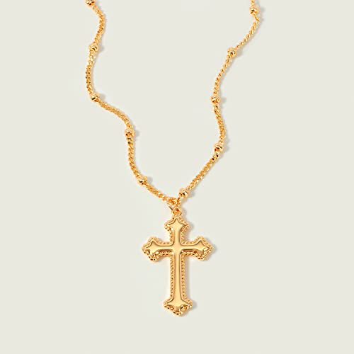 MEVECCO Dainty Gold Cross Necklace for Women - 18K Gold Plated Delicate Minimalist Cubic Zircon Cross Necklaces Cute Faith/Crucifix Jewelry Gift - style: Cross-1