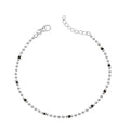 LeCalla 925 Sterling Silver Bracelets for Women | Women’s Link Bracelets | Italian Bead Ball Chain Bracelet | Mother's Day Birthday Anniversary Fashion Jewelry Gift for Women - color: Bead Black Ball
