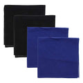 Motique Accessories Solid Color Bandana - Set of 4 - color: Black Blue