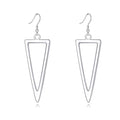 POPLYKE Sterling Silver/Rose Gold/Gold Plated Large Hoop Earrings Circle Dangle Drop Earrings for Women 40 50 60 70 80mm - color: Triangle, size: 50mm
