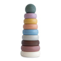 mushie Stacking Rings Toy | Made in Denmark (Rustic) - color: Rustic