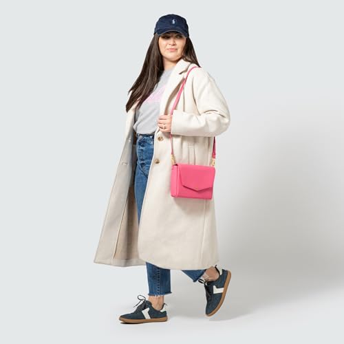 Freshly Picked Classic Crossbody Bag for Women - Stylish Handbag and Crossbody Purse Made with Premium Vegan Leather - color: Hot Pink