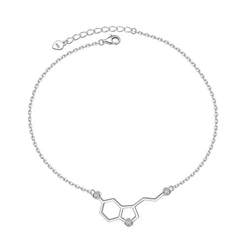 Anklets for Women S925 Sterling Silver Adjustable Beach Foot Ankle Bracelet Jewelry Gifts - style: Serotonin