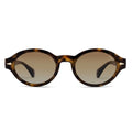 SOJOS Retro Oval Polarized Sunglasses for Women Men Chic Trendy 90s Sunnies Shades UV protection Sun Glasses SJ2630 - color: Tortoise Frame Brown Grading Lens