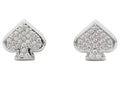 kate spade new york Everyday Spade Studs - color: Clear/Silver Pave