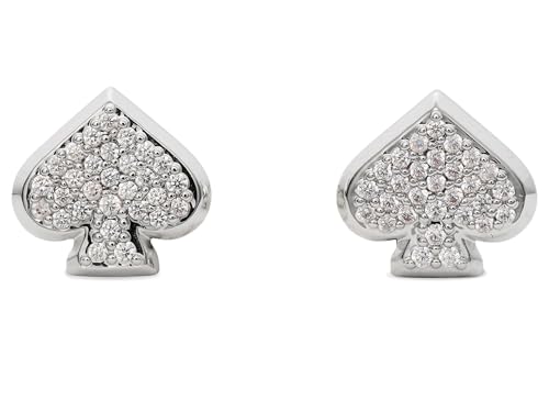 kate spade new york Everyday Spade Studs - color: Clear/Silver Pave