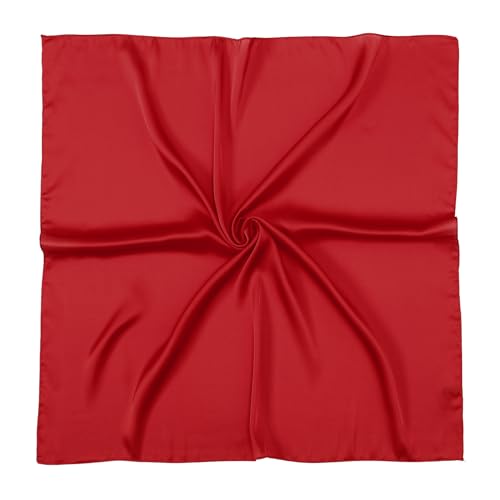 RIIQIICHY 35 Inch Head Scarf for Women Hair Scarf Like Silk Scarf Square Scarf Bandanas for Women - color: Red