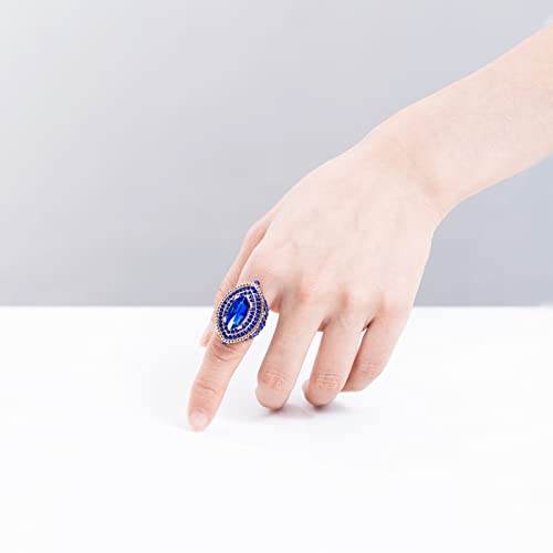 Women Ring - 32mm Turkish Style Gemstone Women Jewelry J0769 - color: Blue