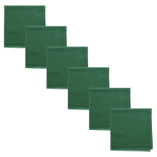 Motique Accessories Solid Color Bandana - Set of 6 Bandannas - color: Dark Green