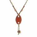 STWTR Bohemian Beaded Necklace Pendant for Women Men Retro Colorful Ceramic Pendant Handmade Ethnic Tribe Boho Jewelry Gift - color: Irregular-2