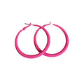 Colorful Matte Hoop Earrings 80s Hoop Earring Retro Earrings Neon Earrings Bright Fluorescence Round Hoop Earings for Women - color: rose