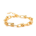 Timeless 18K Gold Vermeil Bracelet for Women, Hypoallergenic Nickel-Free Charm, Durable Everyday Jewelry Gift Tarnish-Resistant - style: Gold Link Bracelet