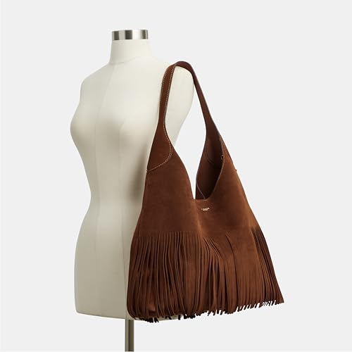 COACH Brooklyn Shoulder Bag 39 - color: Warm Brown Suede Fringe