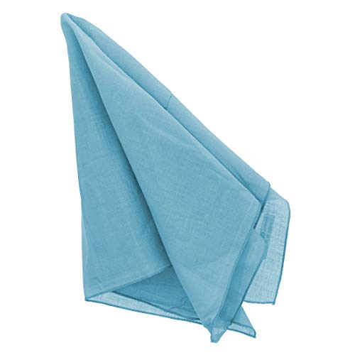 Motique Accessories Solid Color Bandana - Set of 4 - color: Light Blue White