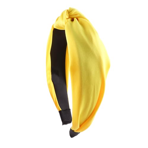 Yellow Knotted Headband Knot Hair Bands Fashion Elegant Hair Accessories for Women Girls Fall Thanksgiving Birthday Wedding Party Supplies - color: Yellow