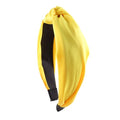 Yellow Knotted Headband Knot Hair Bands Fashion Elegant Hair Accessories for Women Girls Fall Thanksgiving Birthday Wedding Party Supplies - color: Yellow
