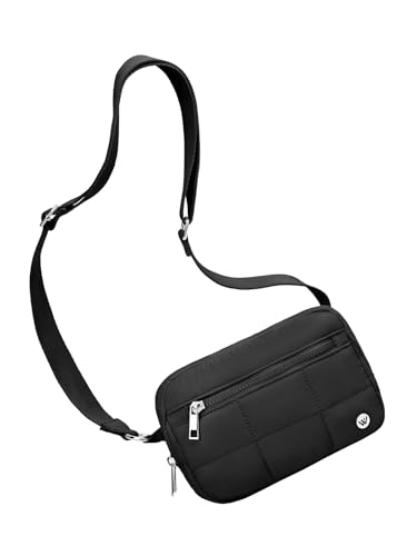 WESTBRONCO Small Crossbody Bags for Women Nylon with Adjustable Strap, Zipper Crossbody Purse, 1L Shoulder Bag for Travel - color: Black-new