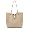 TANTOMI Tote Bag for Women Vegan Leather Purses and Handbags Ladies Waterproof Big Shoulder Bag for Travel - color: A-beige