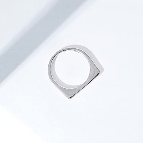 Amazon Essentials 14K Gold Plated Sterling Silver Bar Ring - color: Rhodium, size: 9