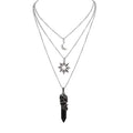 Sacina Gothic Emo Grunge Crescent Moon Choker, Moon Sun Star Choker Necklace, Goth Gothic Necklace, Halloween Christmas Jewelry Gift for Women - color: Black