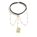 Letter Initial Leg Chain Thigh Jewelry for Women Summer Beach Bead Leg Chain Name Elegant Elastic Body Chain Jewelry - color: B