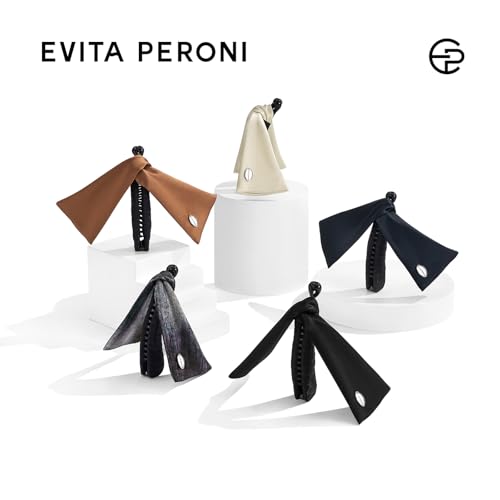 EVITA PERONI Banana Clip with Twistable Wings, Acetate Fabric Ponytail Holder No Damage Hair Clips for Thick Curly Hair Large Claw Clips Elegant Hair Accessories for Women, Silver Gray - color: Silver Gray