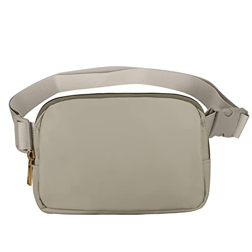 VOROLO Fanny Pack For Women And Men Crossbody Bag Belt Bag with Adjustable Strap Graduation Gifts Wood Grey - color: Wood Grey, style: 1 Pack Fanny Pack
