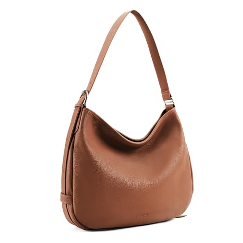 befen Vintage Genuine Leather Satchel Tote Bag for Women, Top Handle Handbags Leather Purse, Large Shoulder Crossbody Bags - color: Brown-a