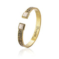 Montana West Wrangler Cuff Bracelet for Women Western Turquoise Adjustable Open Bangle Silver Plated Carved Floral Cowgirl Country Jewelry - color: Gold-White