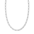 Destin Jewelry Paperclip Chain Necklace for Women, Waterproof 18K Gold Plated Stainless Steel, Hypoallergenic, Adjustable Layering Chain, Tarnish-Resistant, 2.5–6.5mm - color: Stainless Steel, size: 24"+ 2", style: 4 MM