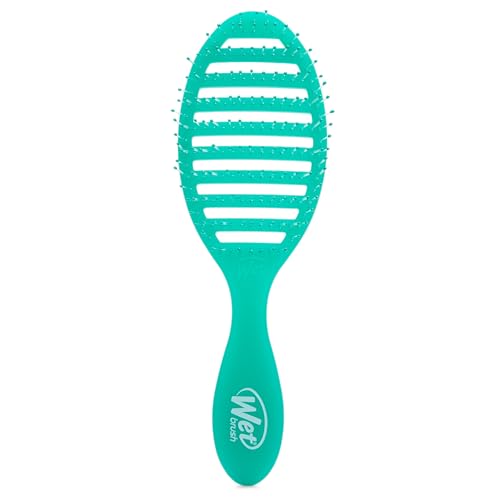 Wet Brush Speed Dry, Green Juice (Summer Quencher) - Vented Design & Soft HeatFlex Bristles Are Blow Dry Safe - Ergonomic Handle Manages Tangles - Pain-Free Hair Brush, Limited Edition - color: Summer Quencher Green Juice, size: 1 Count (Pack of 1)