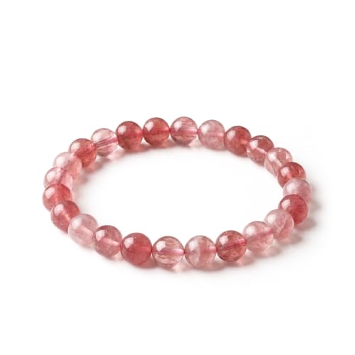 Crystal Bracelets, Bracelet for Women, Nature Crystal Stretch Elastic Bracelet, Nature Gemstone-8mm, Healing Stone Bracelets, Jewelry Gifts for Women, Holiday - color: Pink