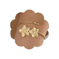 Arm Cuff for Women Gold Upper Arm Bracelet Minimalist Adjustable Cuffs Bangle Punk Dress Jewelry - style: Flower C