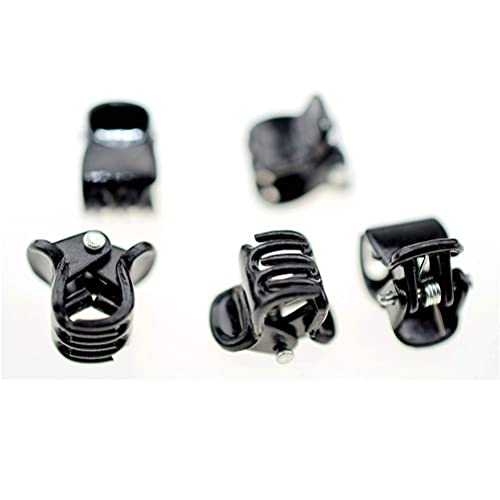 100pc/pack 1cm Hair Claws Clip for Women Girls Black & Brown & clear Plastic Mini Hairpin Hair Clip Clamp Hair Accessories Gifts (brown+black each 50pcs) - color: brown+black(each 50pcs)