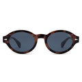 SOJOS Retro Oval Polarized Sunglasses for Women Men Chic Trendy 90s Sunnies Shades UV protection Sun Glasses SJ2630 - color: Tortoise Frame Grey Lens
