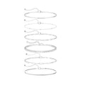 DEARMAY Sterling Silver Plated Bracelets Set for Women Waterproof, Non Tarnish Sterling Silver Link Chain Bracelets Pack Dainty, Fashion Jewelry Gifts for Everyday Comfortable - color: 6Pcs Silver Bracelets E