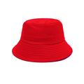 NPJY Bucket Hat for Women Men Cotton Summer Packable Sun Beach Fishing Hats Travel Cap - color: Plain Red