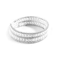 Silver Pearl Bracelet for Women Sparkly Stretch Rhinestone and Pearls Bangle Cuff Adjustable Faux Diamond CZ Bracelets Bling Wedding Costume Jewelry - color: Silver-5Row