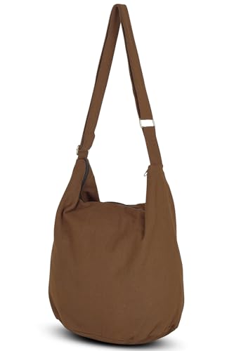 Your Cozy Hobo Sling Bags For Women Crossbody Bag Thai Top Handmade Shoulder Bag with Adjustable Strap - color: Chocolate