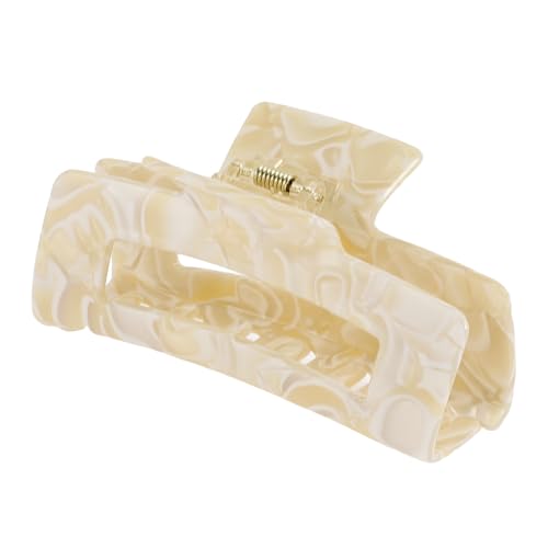 VOCOSTE Hair Caw Clips, Acetic Acid Hair Clips, Tortoise Hair Clips, Large Hair Claw Clips, Hair Barrettes for Women, Beige - color: Beige
