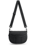 BAGSMART Crossbody Bags for Women Travel Purse, Puffer Bum Bag Handbag Wallets, Crossbody Fanny Packs for Travel & Work - color: Black