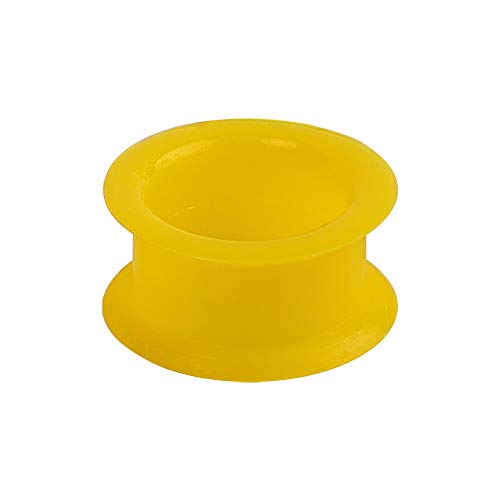 WBRWP 20/28pcs Ear Stretching kit Set: Hollow Hard/Soft Silicone Plugs and Tunnels Ear Expander Gauges Stretcher Body Piercing Jewelry - style: 28pcs Thick/Yellow