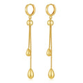YUJIE Gold Drop Earrings for Women Long Teardrop Dangle Earrings 14K Gold Plated Minimalist Statement Chain Earring Trendy Jewelry - color: gold 134A