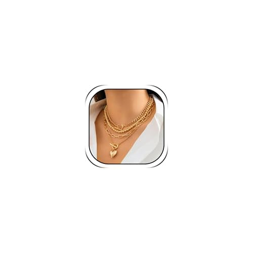 Gold Stack Necklace Chunky Necklaces for Women Trendy Coin Pendant Long Necklaces Western Jewelry for Women Cowgirl Cowboy Chic Country Outfit Boho Accessories Birthday Jewelry Gifts - color: E1:gold boho necklaces